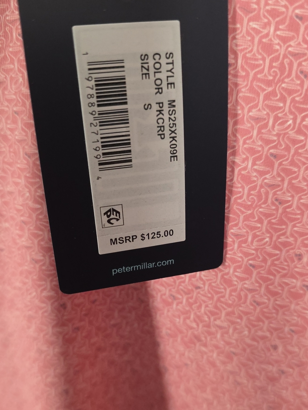 NWT Peter Millar Small Men’s Pink Polo with CDMG Logo and Blue Polo Set P2P 19" - Picture 7 of 7